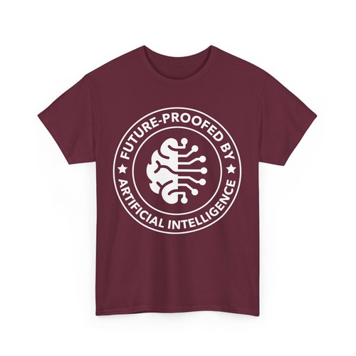 Future Proofed By AI Unisex Cool Heavy Cotton Tee Motivational T-Shirt & Gift - Picture 40 of 83