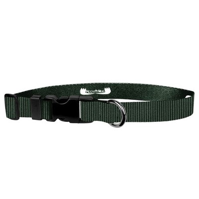 Dog Collar - Colored Adjustable Pet Collars   3/4 Inch Wide, Small, Forest