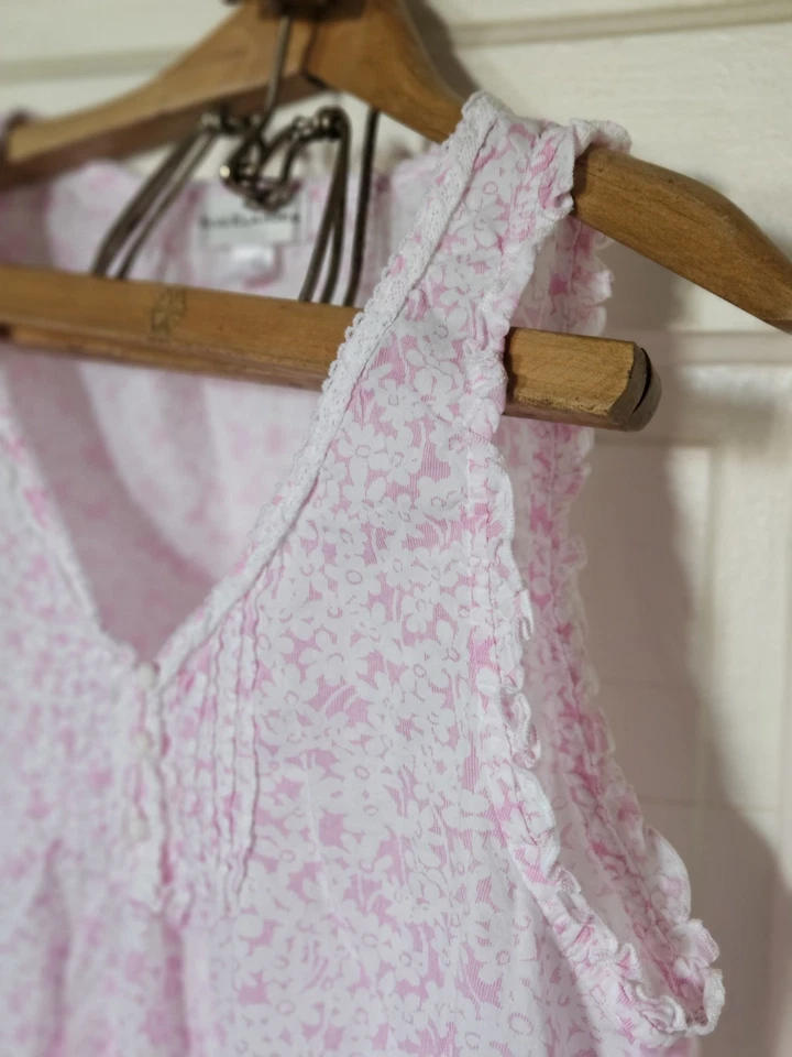 Miss Elaine Beautiful Pink 100 % Cotton Nightgown Size L - Image 3 of 4