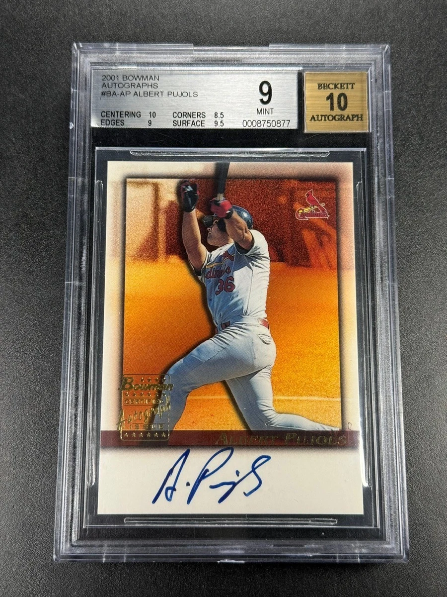Bowman Albert Pujols Autographed Baseball Sports Trading Cards