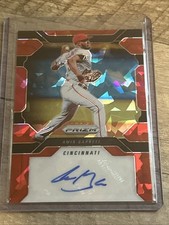 2017 Panini Prizm Amir Garrett Red Cracked Ice Parallel Insert Auto 09/25 🔥🔥