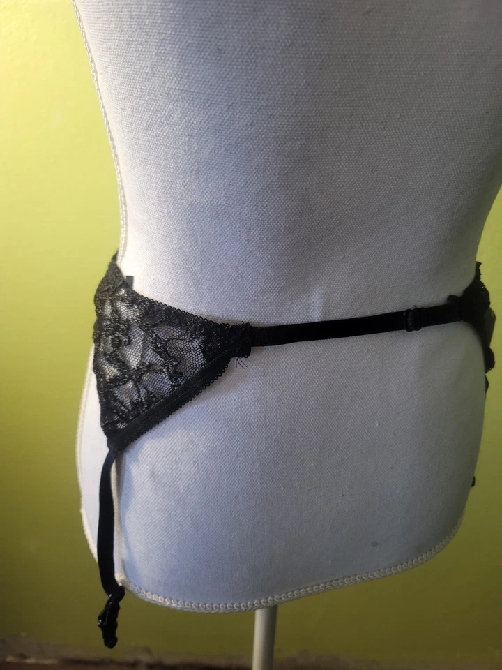 Liguero de encaje negro - Regular para mujer - Talla única Sexy correas de liguero Foto 2 de 4