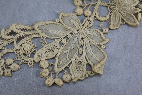 Exquisite Antique Bobbin Lace Collar Ornate Delicate Intricate Ecru Handmade 💗