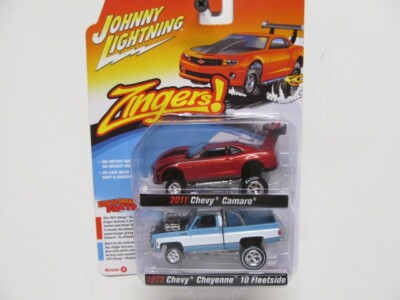 Johnny Lightning  - ZINGERS!  2 pk. w/ '73 Chevy Cheyenne & '11 Chevy Camaro