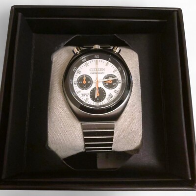 CITIZEN Tsuno Chronograph AN3660-81A Vintage Quartz White Dial 38mm Japan