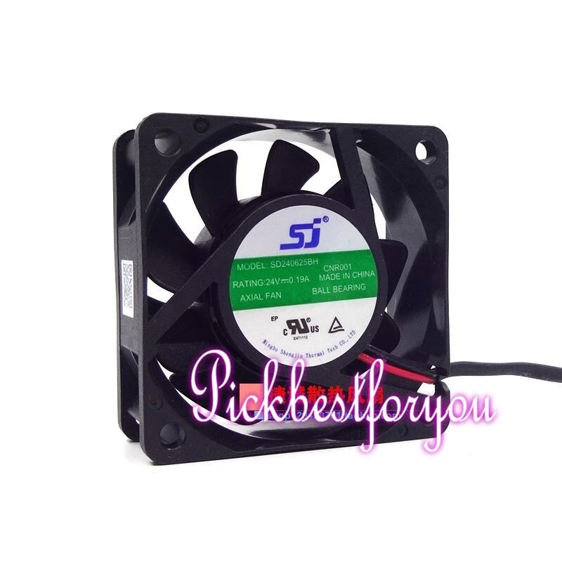 1PC SJ SD240625BH 6025 6CM 24V 0.19A 2wire Cooling Fan #H26 YD | eBay