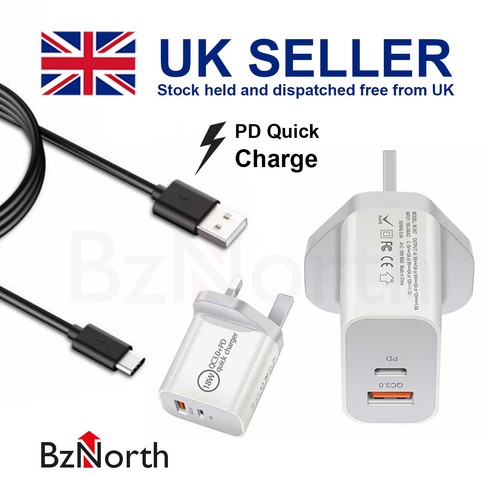 For Samsung Galaxy A13 A23 A33 A53 A73 S22 Super Fast Plug Charger Cable USB C