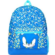 Sonic The Hedgehog School Backpack for Boys 2 Compartment Travel Rucksack