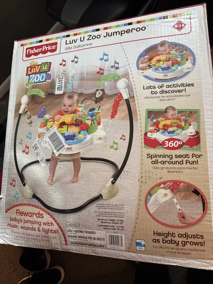 Luv U Zoo Jumperoo Fisher Price Silla Saltatina Nuevo V0206-9755 Foto 4 de 4