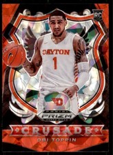 2020-21 Panini Prizm Draft Picks Crusade Red Ice Obi Toppin RC Dayton Flyers #87