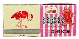 Fabulous Flamingo Circus Circus Casino Hotel Las Vegas Reno NV Matchbook