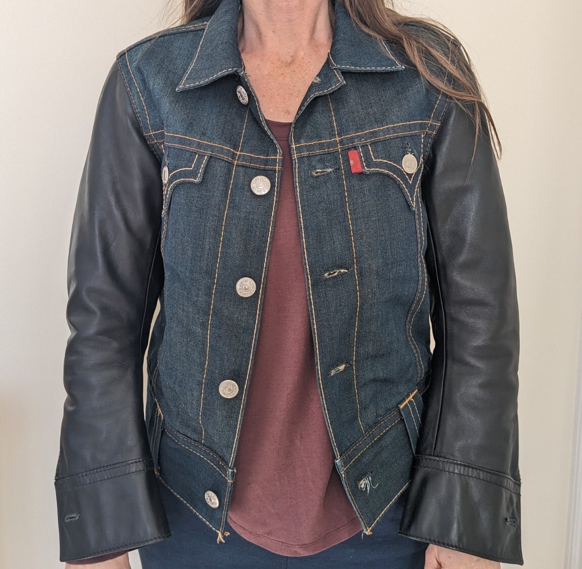 LEVI RED COLLECTION TYPE 4 DENIM LEATHER WOOL BLANKET TRUCKER
