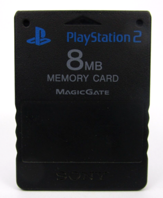 Carte mémoire memory card Sony Playstation 2 magic gate ps2 8MB noire - Jeux vidéo