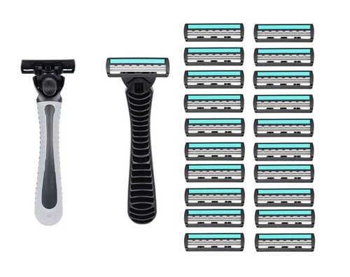 21 Pack Men's Razors With Three Edge – Affordable Tool Set For Everyday Shaving
