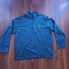 The North Face 1/4 Zip Blue Men Size XXL Fleeced Line Golf Outdoors UPF 50