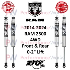 Fox 2.0 IFP Performance Shocks Set Front & Rear 0-2" Lift For 14-24 Ram 2500 4WD
