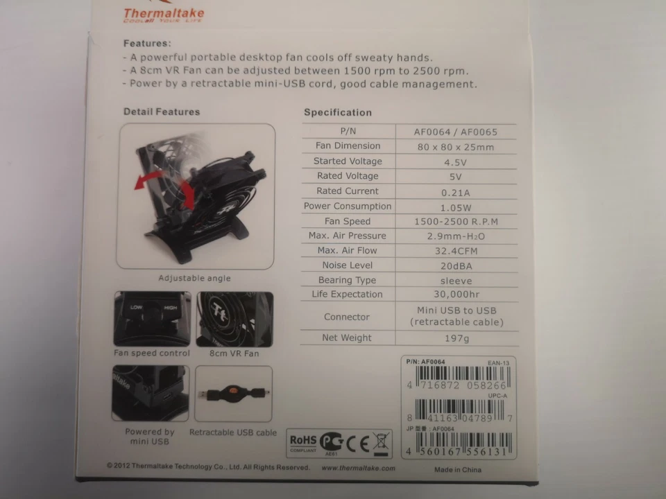 (NI-8927) Ventilador USB Portátil ThermalTake Foto 2 de 4