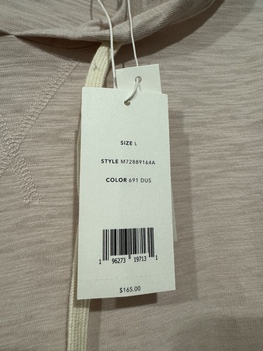 VINCE Men's Solid Slub Popover Hoodie In Dusty Mauve Retail $165.00 - Size L - Picture 10 of 13