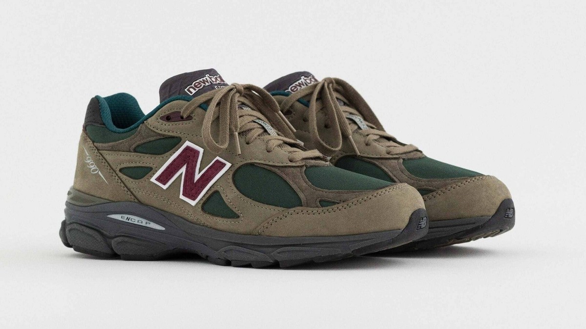Size 10 - New Balance 990 V3 Made in USA x Teddy Santis Green