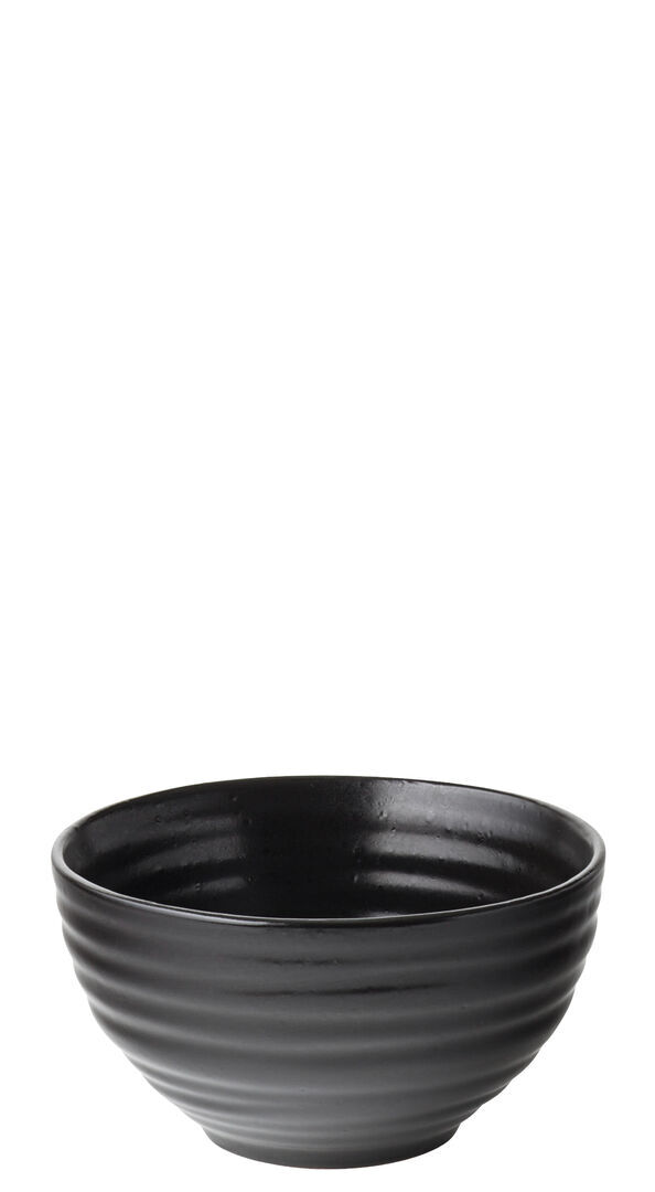 Rice Bowl Tribeca Malt Ebony Ceramic With Glaze Bowl 8.5Oz (24Cl) Pack Of 6