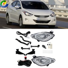 Fog Lights Assembly Clear Wswitch Kits For 2011-2013 Hyundai Elantra Pair