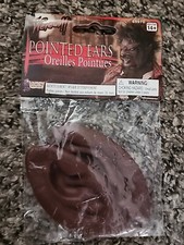 Brown Werewolf Ears Costume Pointy Latex Rubber Gremlin Pointed Ear Wolf Adult