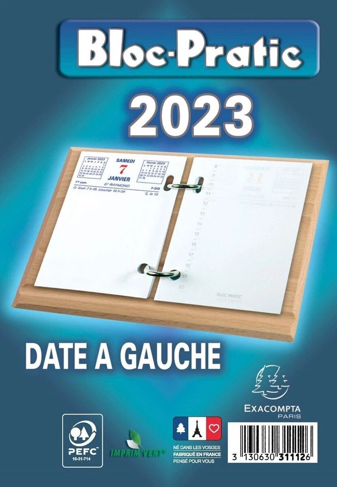 Exacompta Poche Calendrier Bloc-pratic