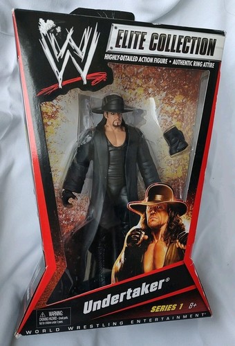 WWE Elite Collection Undertaker Action Figure Series 1 W/ Stand Mattel 2010