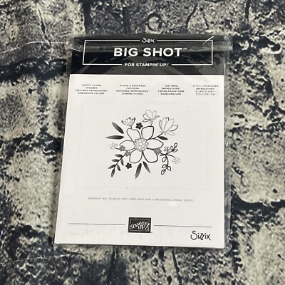 Stampin' Up Sizzix Big Shot LOVELY FLORAL Textured Impressions ...