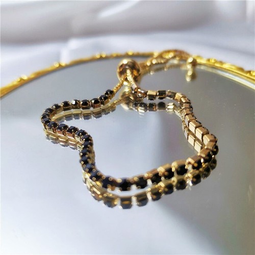 Adjustable Silver Bridesmaid Tennis Bracelet Rhinestone Cubic Zirconia Crystals - Picture 6 of 21
