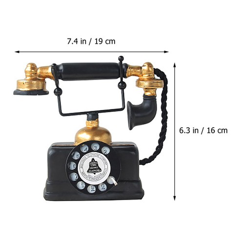 Telephone Model Retro Telephones Ornament Old Fashioned Ornaments - Zdjęcie 10 z 12
