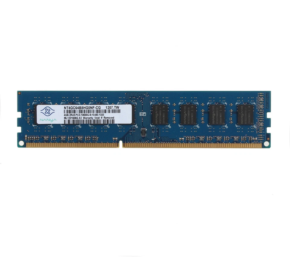 8GB Nanya 2X 4GB 2RX8 PC3-10600 DDR3 1333MHz 240PIN CL9 DIMM Desktop Memory RAM - Image 2 of 4