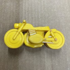 Vintage Weebles Romper Room Campter Motorcycle Yellow Plastic 1970's