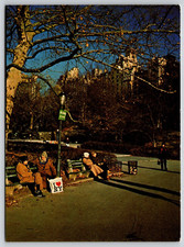 Postcard People Sitting on Bench I Love New York Bag New York City