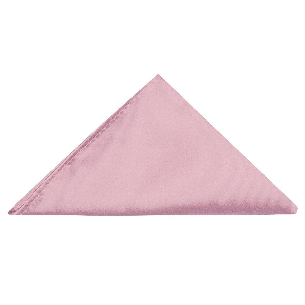 Plain Light Dusty Pink Satin Pocket Square Wedding Formal Hanky Handkerchief