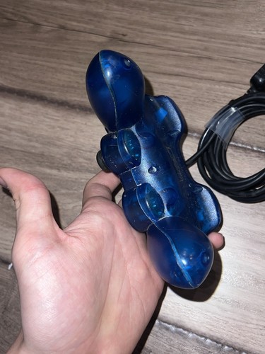 Pelican Edge PL-6644 See Through Blue Corded Gaming Controller PS2 Playstation - Picture 4 of 4