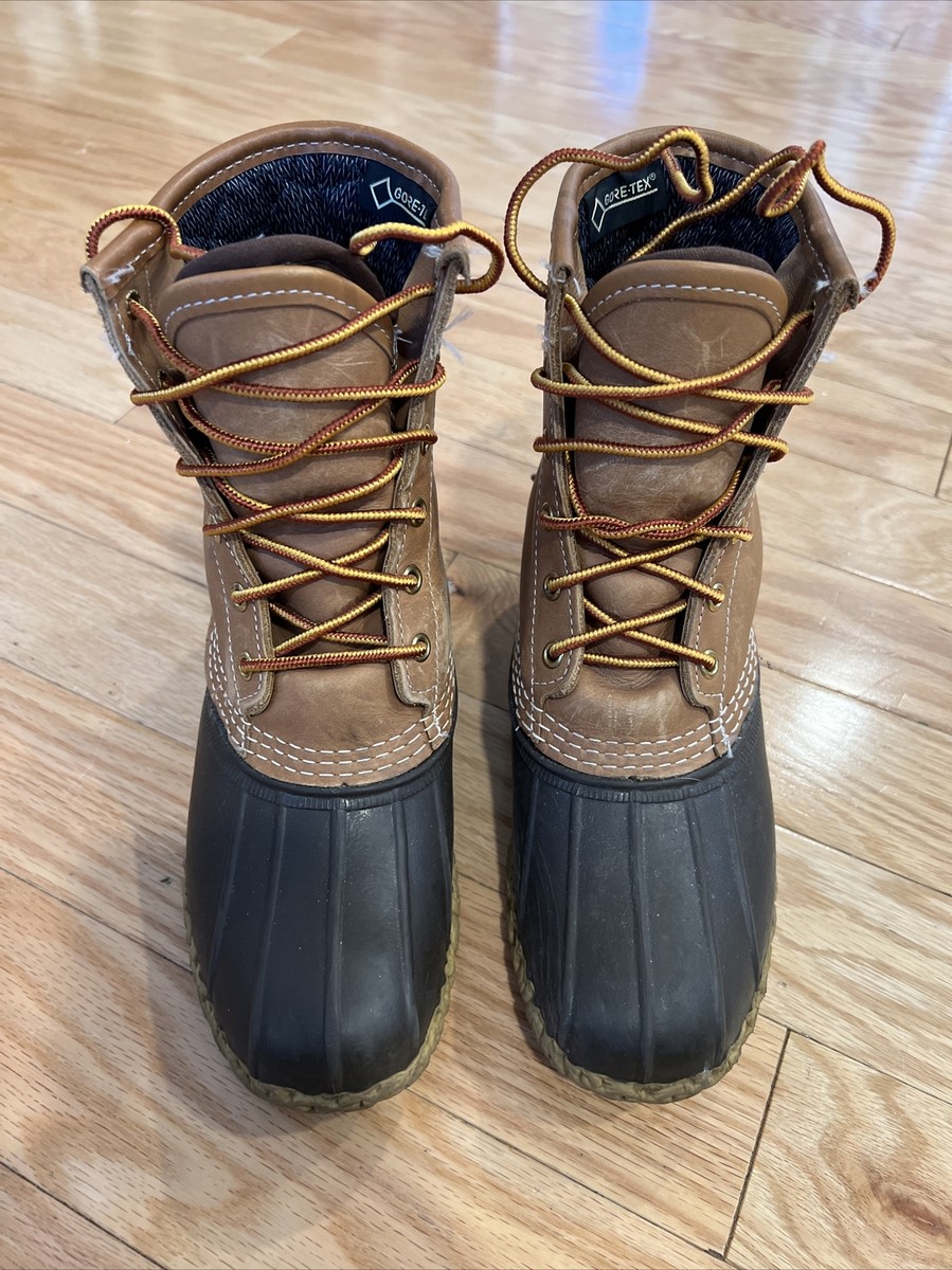 LL Bean Brown Bean Duck Boot Womens Size M 212081 Gore-tex