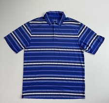 Nike Polo Shirt Mens Large Blue Golf Dri-Fit Stretch Performance Active Wicking
