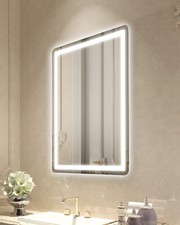 VEVOR Specchio da Bagno a LED da Parete Antiappannamento 3 Colori 60 x 80 cm