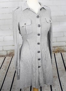 long button down sweater dress