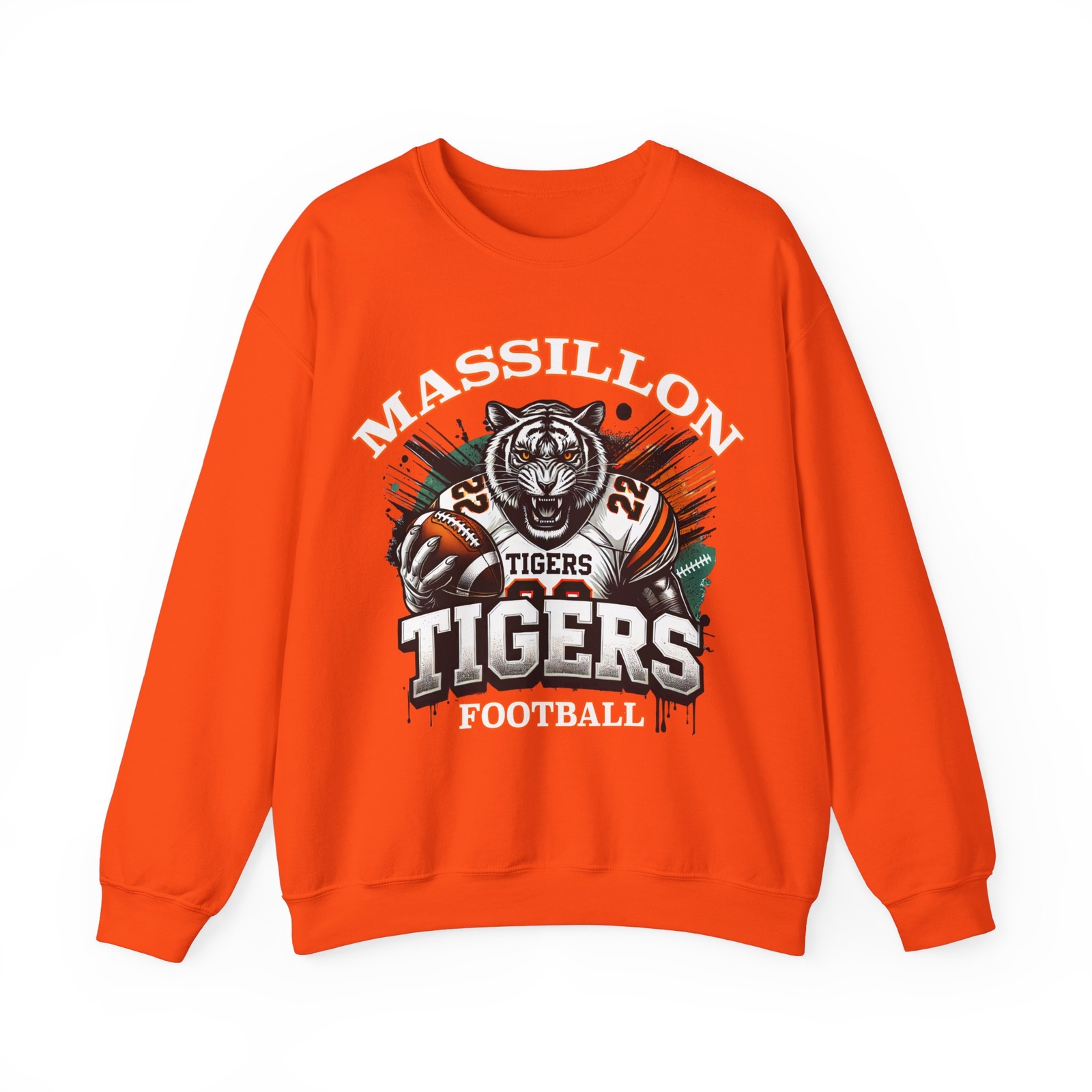 Massillon Tigers Football Sweatshirt, Game Day Outfit, School Spirit Gear