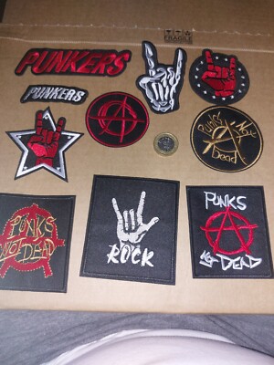 Punk Rock Anarchy heavy metal punks not dead patches x10 bargain job lot BNMIP