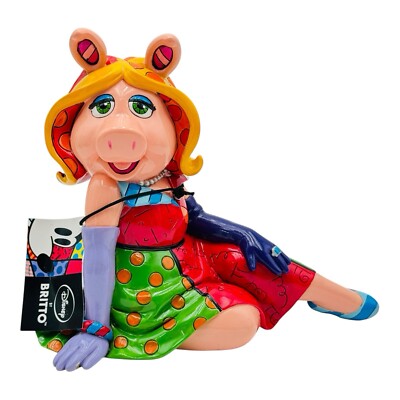 Romero Britto Disney Miss Piggy Figurine Retired Jim Henson The Muppets NEW