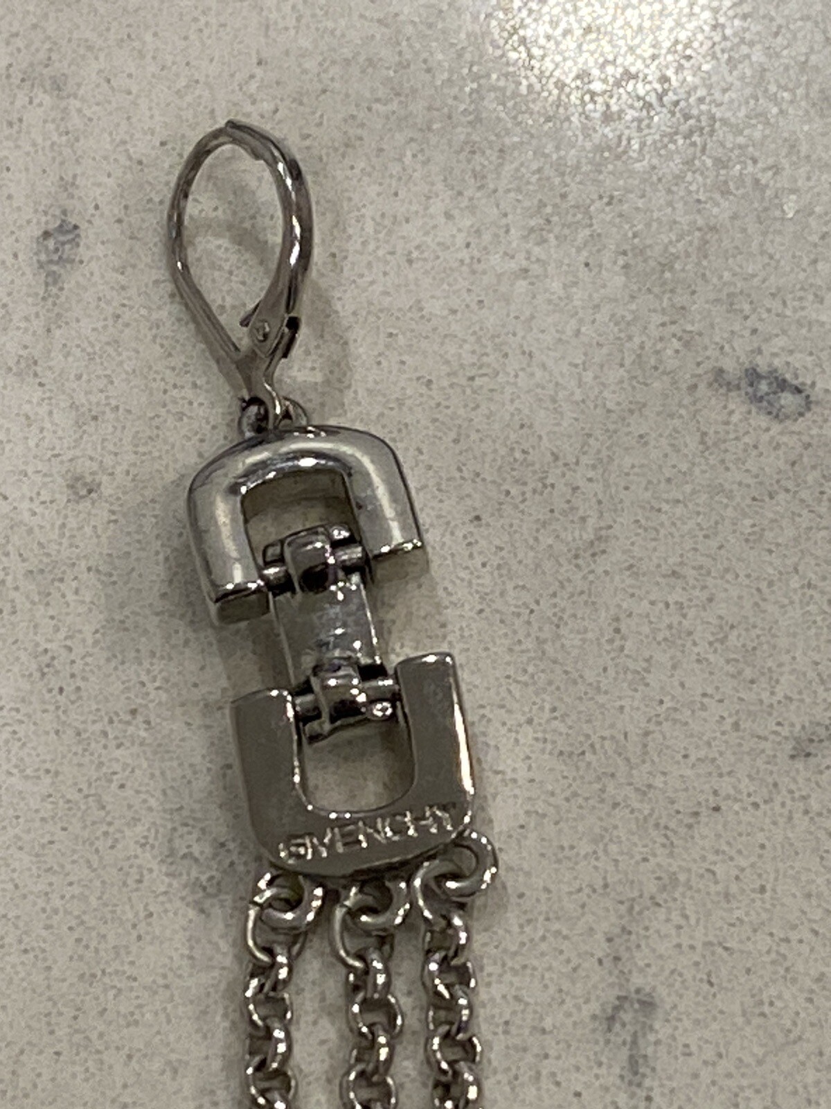 Vintage Givenchy Single Rhinestone CHANDELIER Ear… - image 4