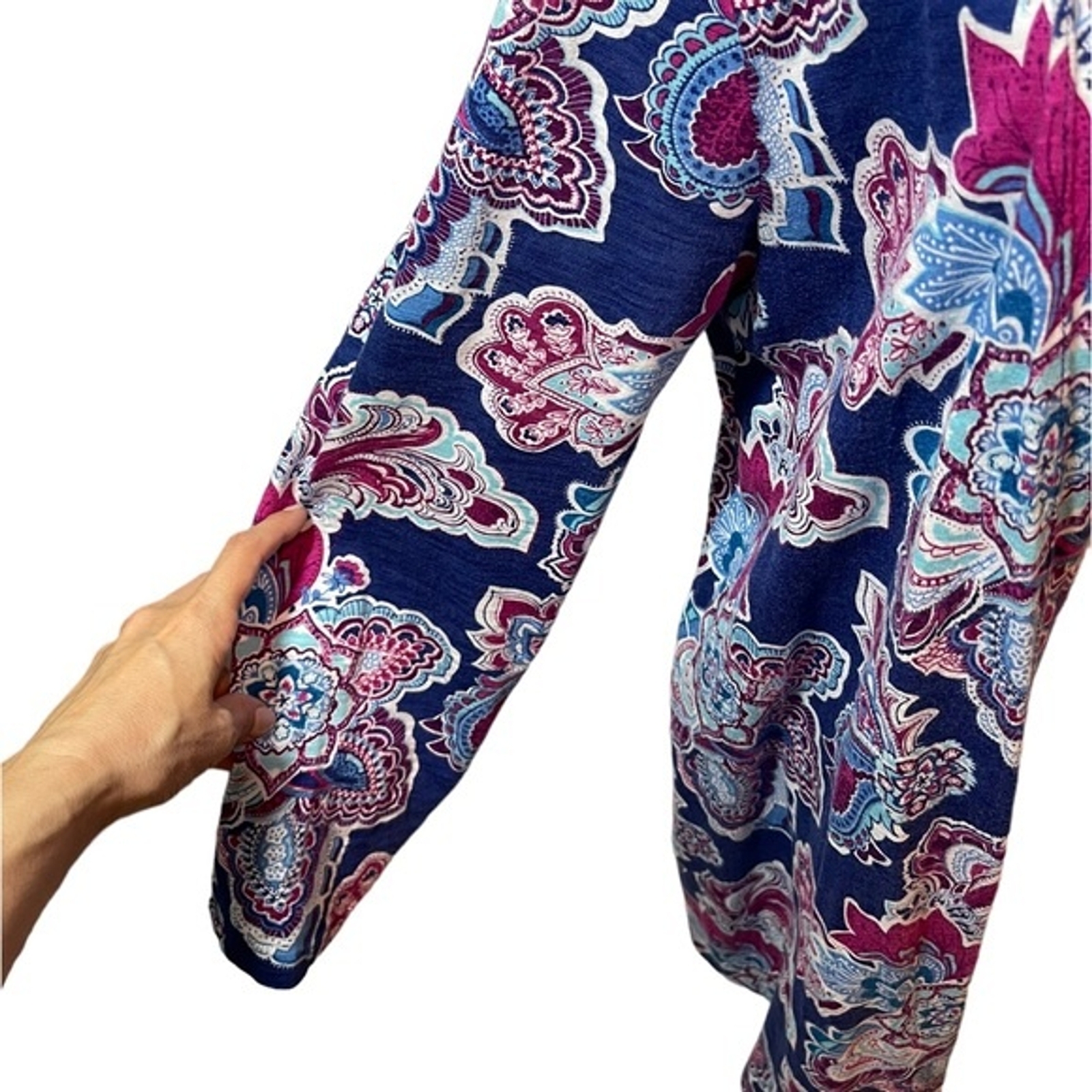 Chico's Vibrant Multi-Colored Duster Tee - Size 2 - image 5