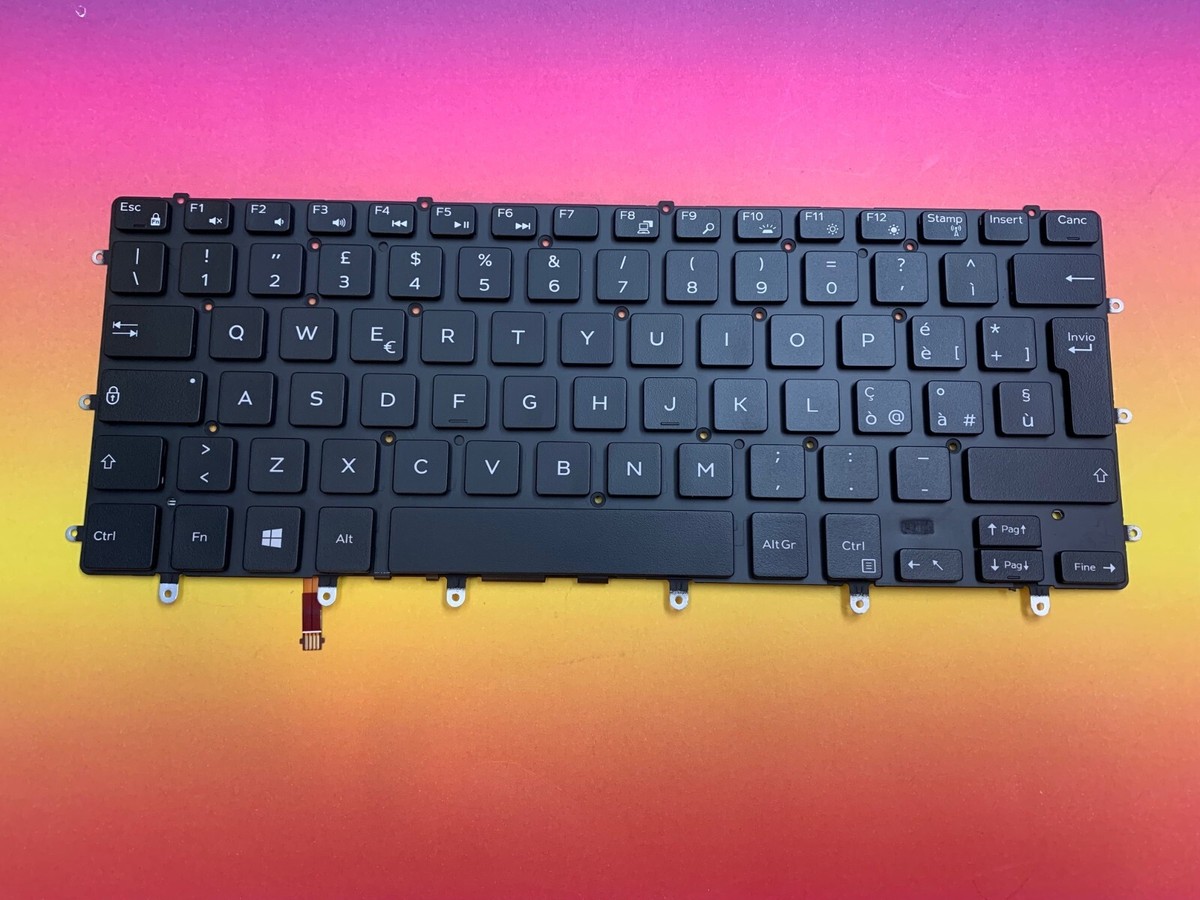 Ricambio Tastiera Per Inspiron 7558 Tastiera Retroilluminata Compatibile Con Dell XPS 9560, 9550, 7590, 9570, Precision 5520-5540 - Layout Italiano QWERTY, Tasti Neri, Flat Da 26 Mm Tastiera Compatibile 9560 9550 9570 Ricambio Tastiera Per Inspiron 7558 Tastiera Retroilluminata Compatibile Con Dell XPS 9560, 9550, 7590, 9570, Precision 5520-5540 - Layout Italiano QWERTY, Tasti Neri, Flat Da 26 Mm Tastiera Compatibile 9560 9550 9570