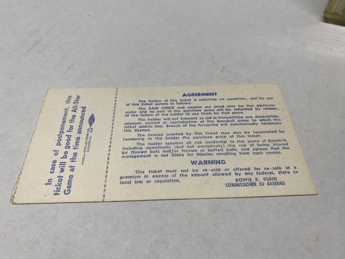 VINTAGE 1975 BASEBALL ALL-STAR GAME FULL BASEBALL TICKET HANK AARON FINAL - Picture 4 of 4