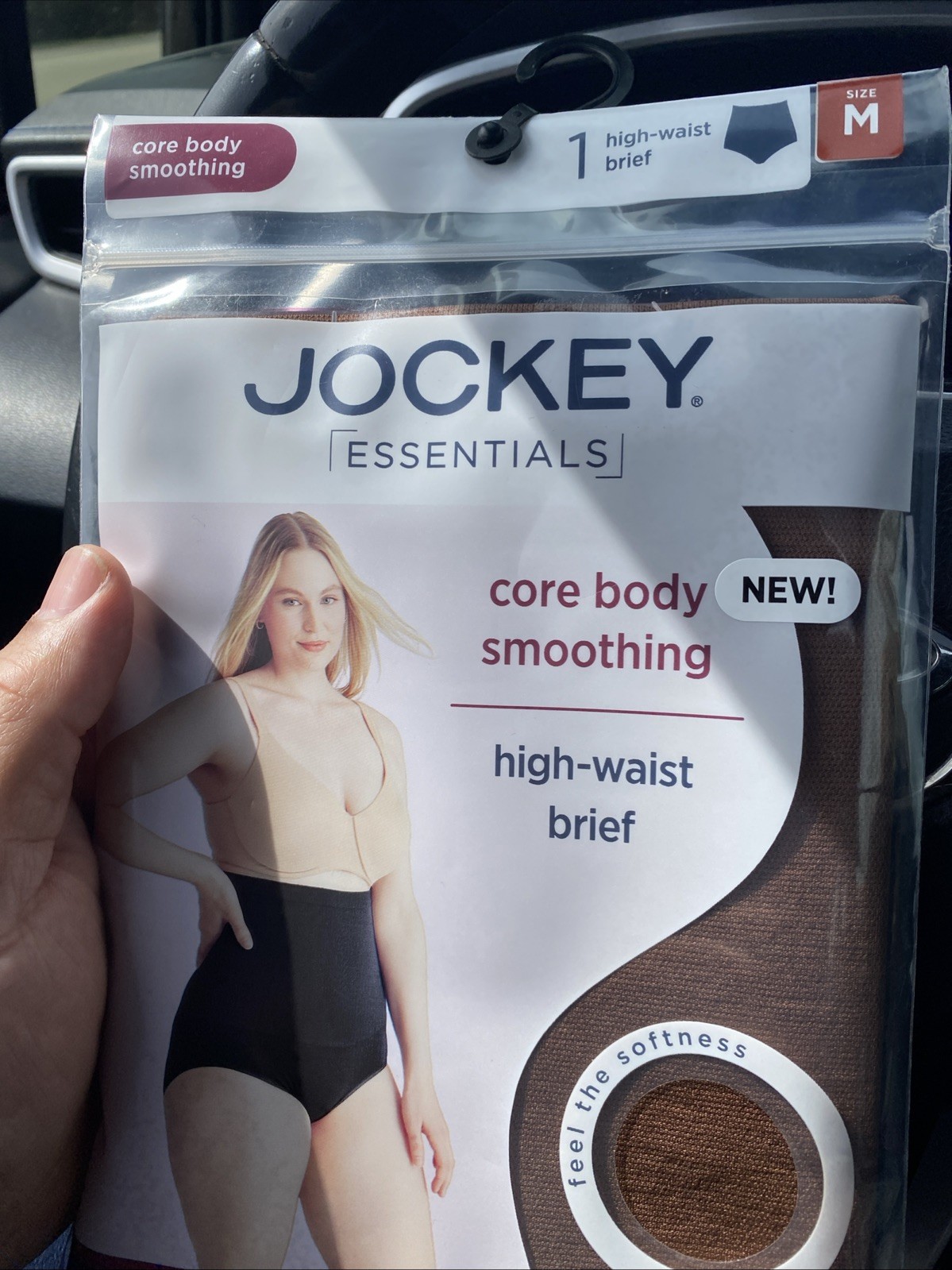 Jockey Essentials Medium Core Body Smoothing High Waist Briefs in Brown #10725