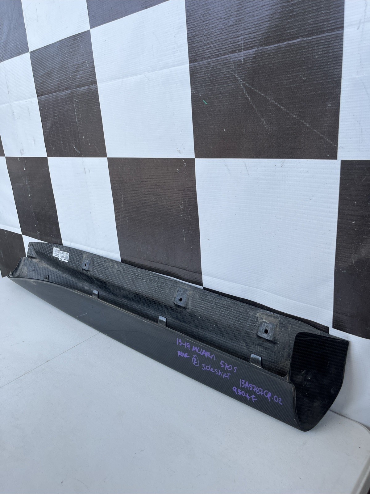 2015 16 17 18 2019 Mclaren 570s Rear Right Side Skirt Used Oem 13A5787CP 02