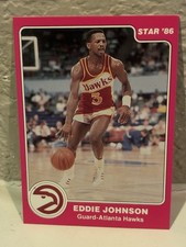1985-86 Star Eddie Johnson #44 Atlanta Hawks EXMT D